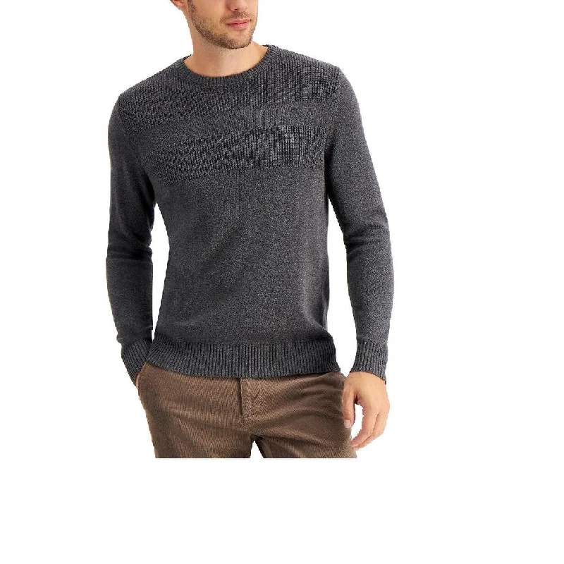 Men's Sweaters with Raglan SleevesClub Room Men's Sweater Charcoal Gray Size Extra Large