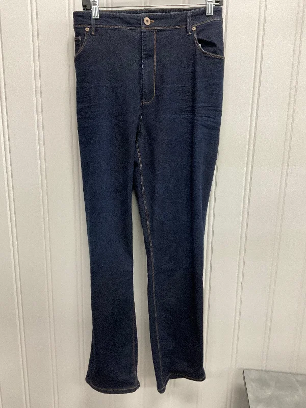 High-Waisted Bootcut Men's JeansJeans Straight By J. Jill In Blue Denim, Size: 22