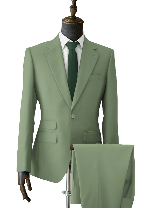 SAGE GREEN SLIM FIT 2 PIECE SUIT