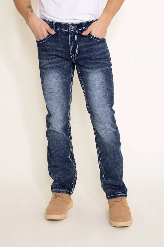 Men's Jeans Made from Recycled MaterialsTrue Luck Zachary Bootcut Stretch Jeans for Men | TL20356609