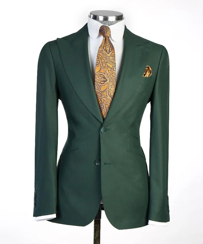 Classic Dark Green Suit For Men