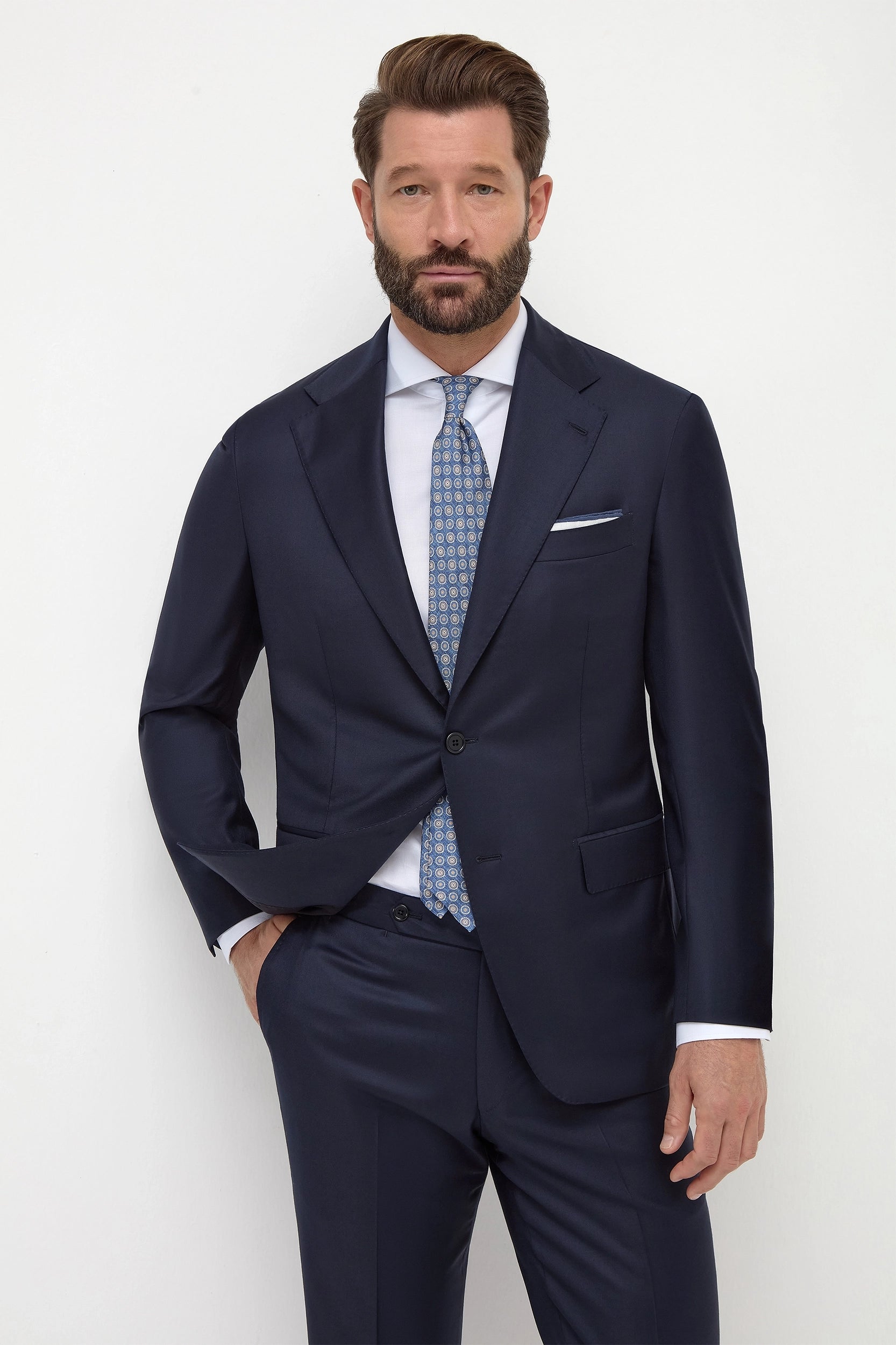 Blue Full Canvas Suit - Made in Italy