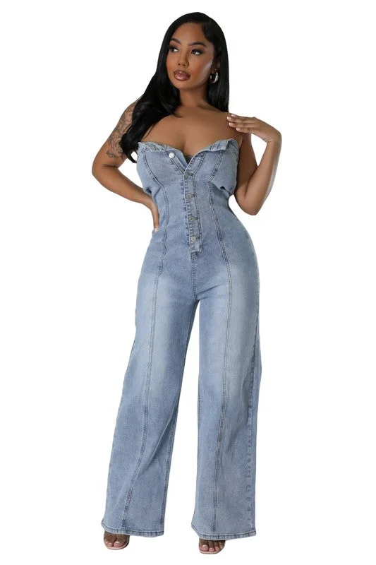 Workwear Men's JeansWOMEN FASHION DENIM JUMPSUIT