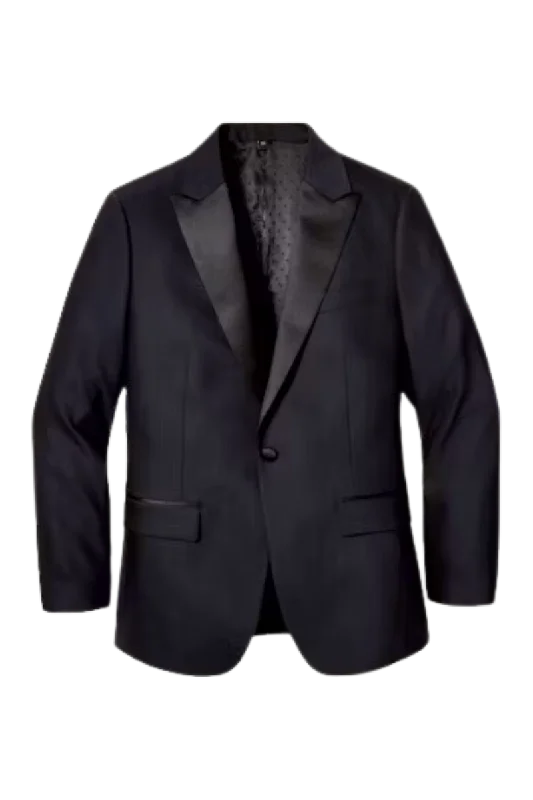 Blue Luxe Italian Wool Stretch Vintage Inspired Tuxedo Suit