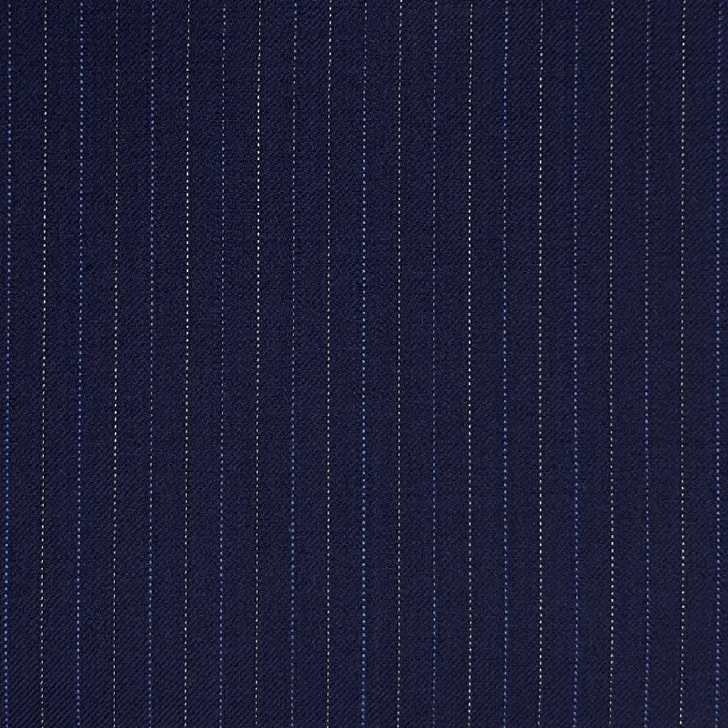 VITALE BARBERIS CANONICO (Revenge Super 150's) - Made In Italy - Midnight Blue With Royal Blue And Off White Pinstripes