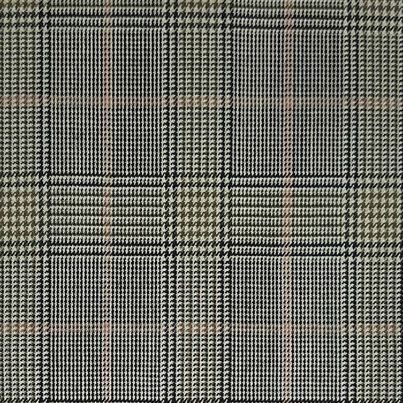 Tan With Pale Orange Prince Of Wales Glen Plaid