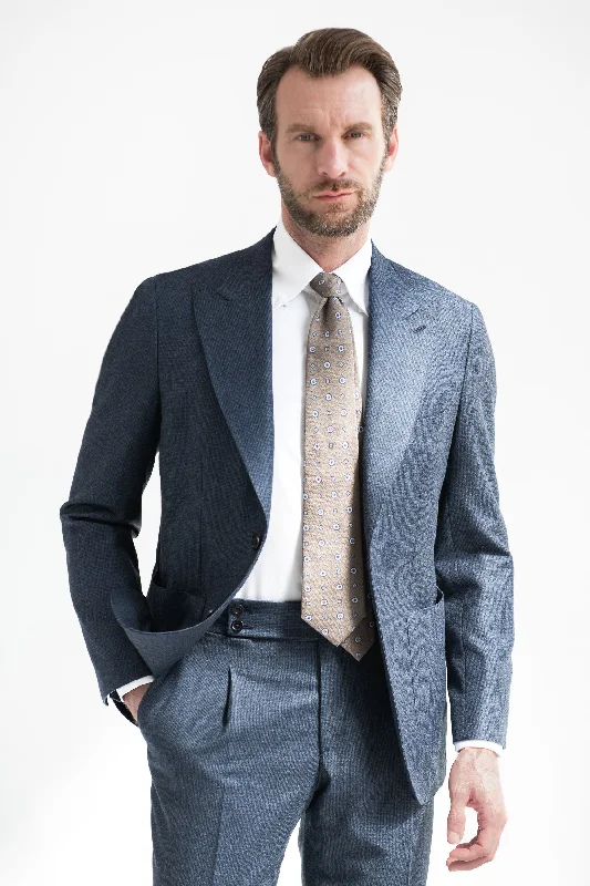 Blue houndstooth suit "Soragna Capsule Collection" - Made in Italy