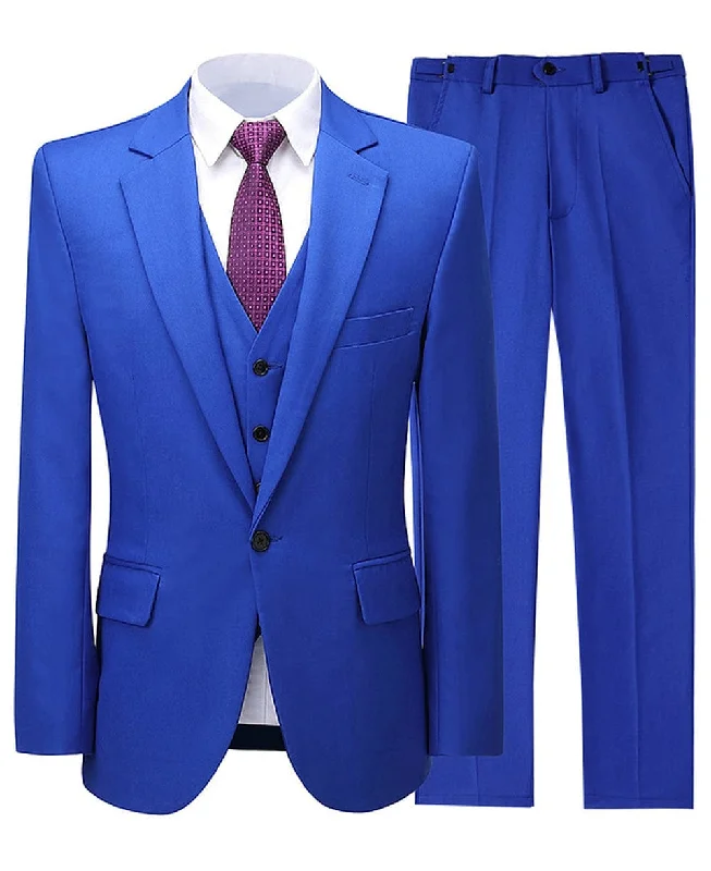 Formal Notch Lapel 3 Pieces Mens Suit For Wedding (Blazer+vest+Pants)