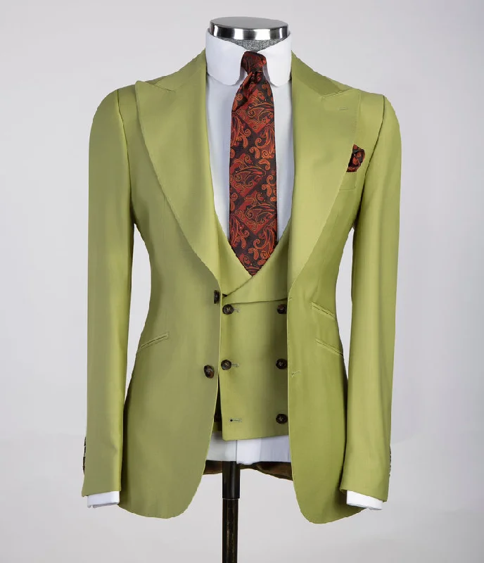 Men’s Three pieces Green Royal Suit