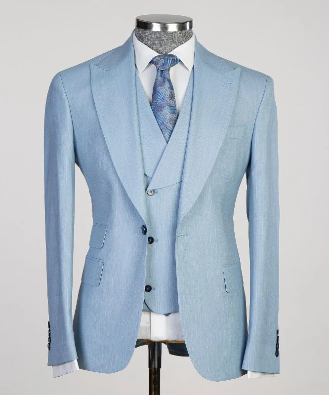 Men's Classic Sky Blue Suit