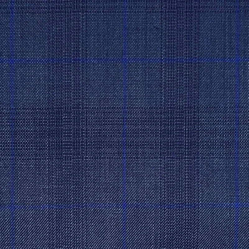 Steel Blue With Royal Blue Windowpane