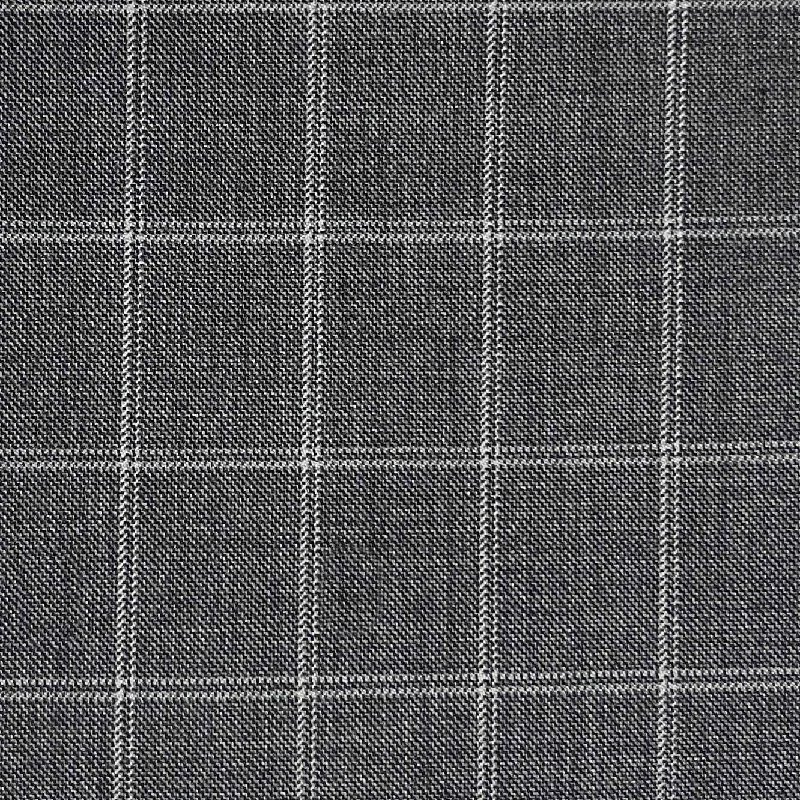 VITALE BARBERIS CANONICO (Revenge Super 150's) - Made In Italy - Light Grey Grid Check