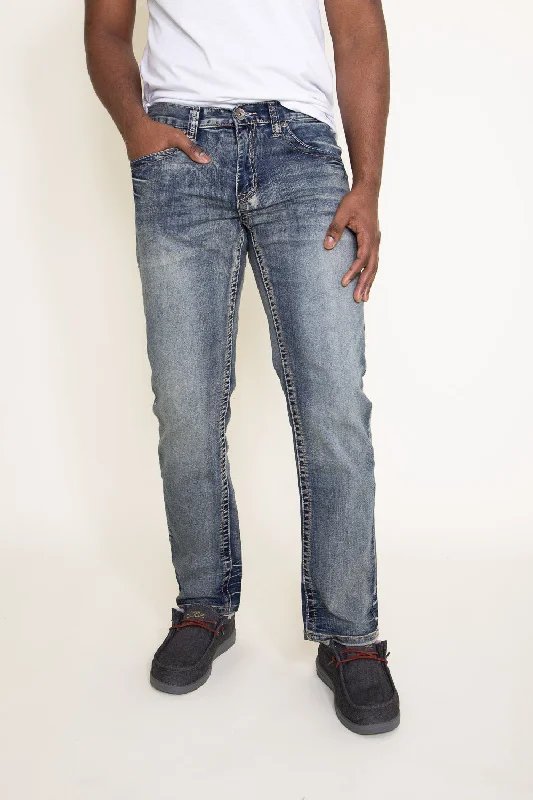 Wash and Wear Men's JeansTrue Luck Ramsey Straight Stretch Jeans for Men | TL19150017