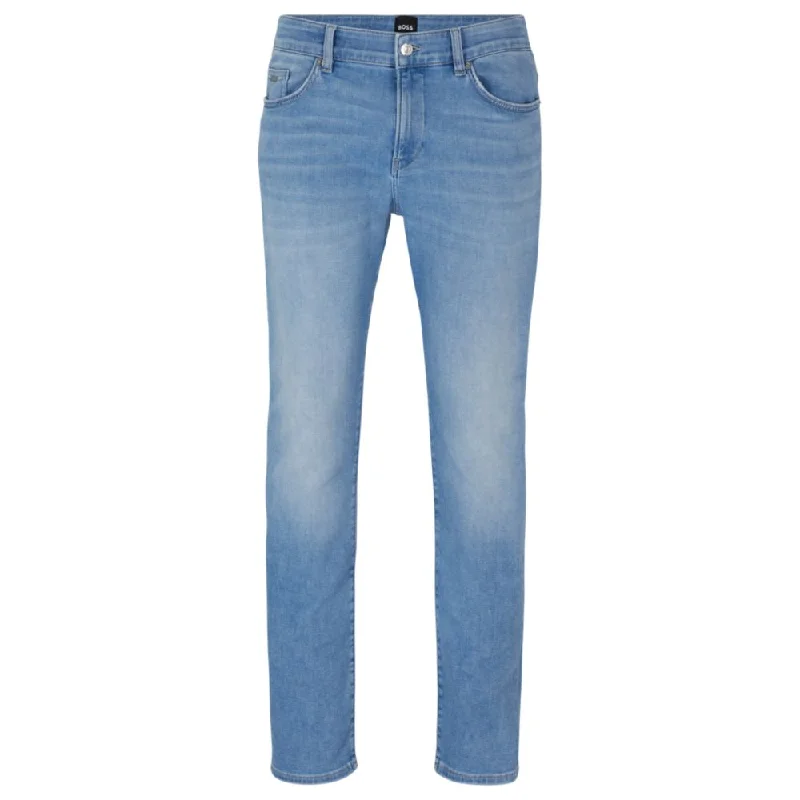 Men's Tapered JeansSlim-fit jeans in light-blue soft stretch denim