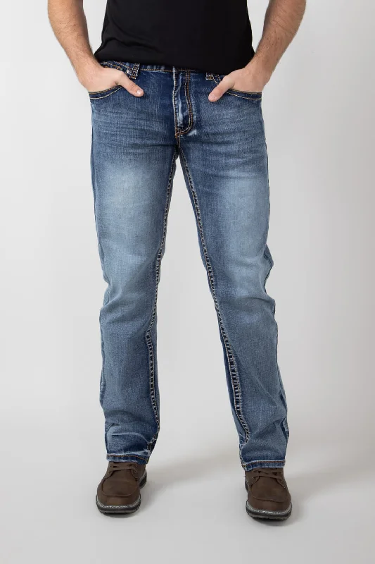 Modern Ripped and Distressed Men's JeansTrue Luck Amir Straight Jeans for Men | TL23090605