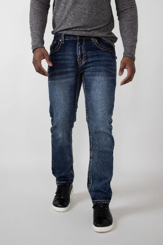 Latest Designer Men's JeansTrue Luck Easton Straight Jeans for Men | TL23090604