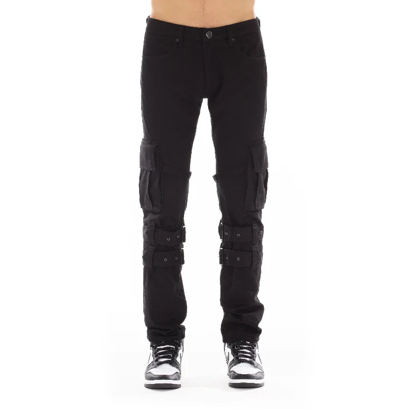 High-Waisted Men's JeansCARGO JEANS IN BLACK