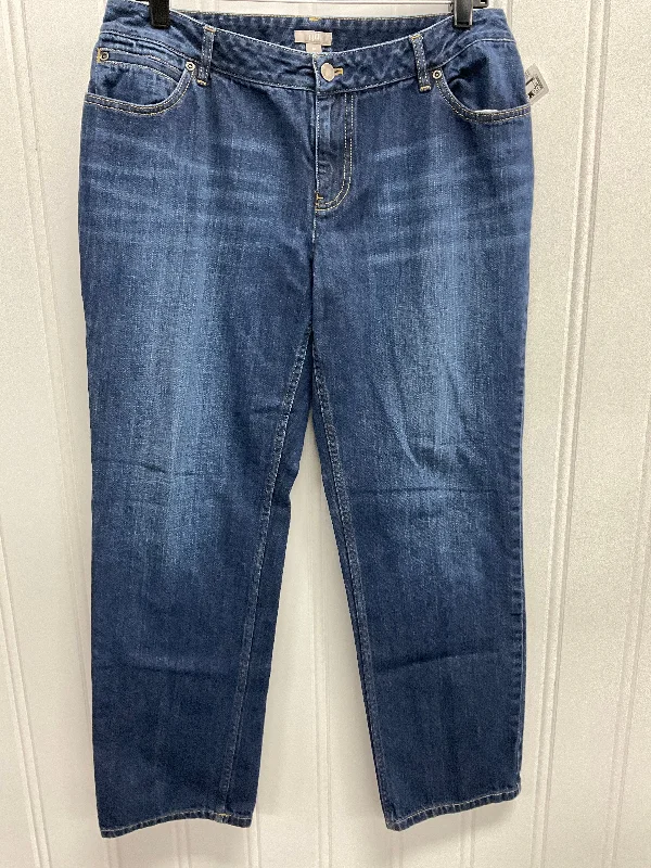 Men's Jeans with Fashionable RipsJeans Straight By J. Jill In Blue Denim, Size: 10