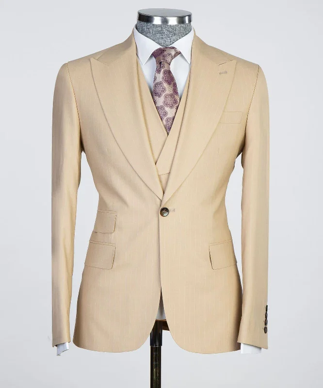 Light Beige Suit For Men