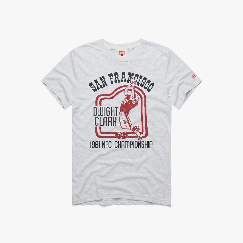 Men's Shirts with Asymmetrical Hemlines49ers Dwight Clark The Catch