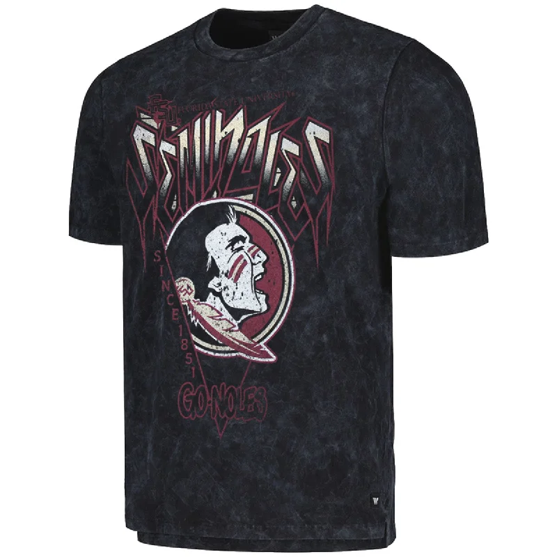 Men's Shirts with Spread CollarsColosseum Men's Seminoles/Seminole Logo/Go Noles Design Short Sleeve T-shirt - Black