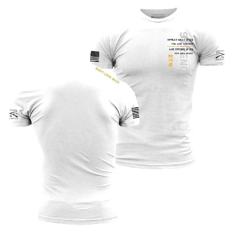 Men's Shirts with Short PlacketsDon't Look Back T-Shirt - White