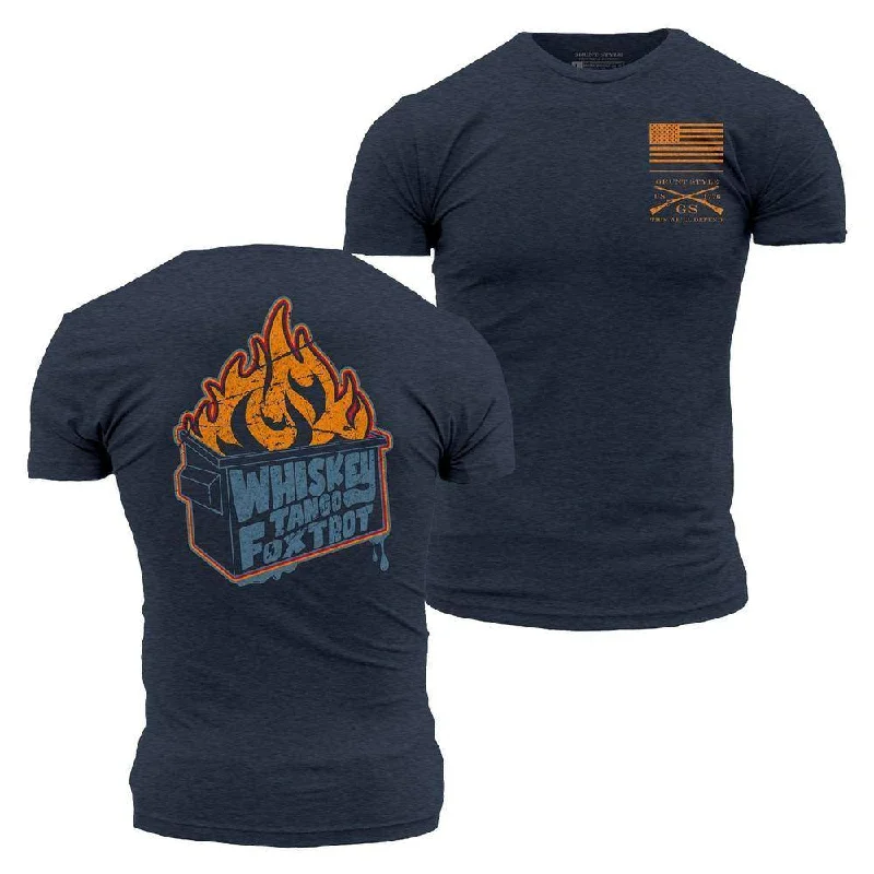 Durable Men's Work ShirtsDumpster Fire T-Shirt - Midnight Navy