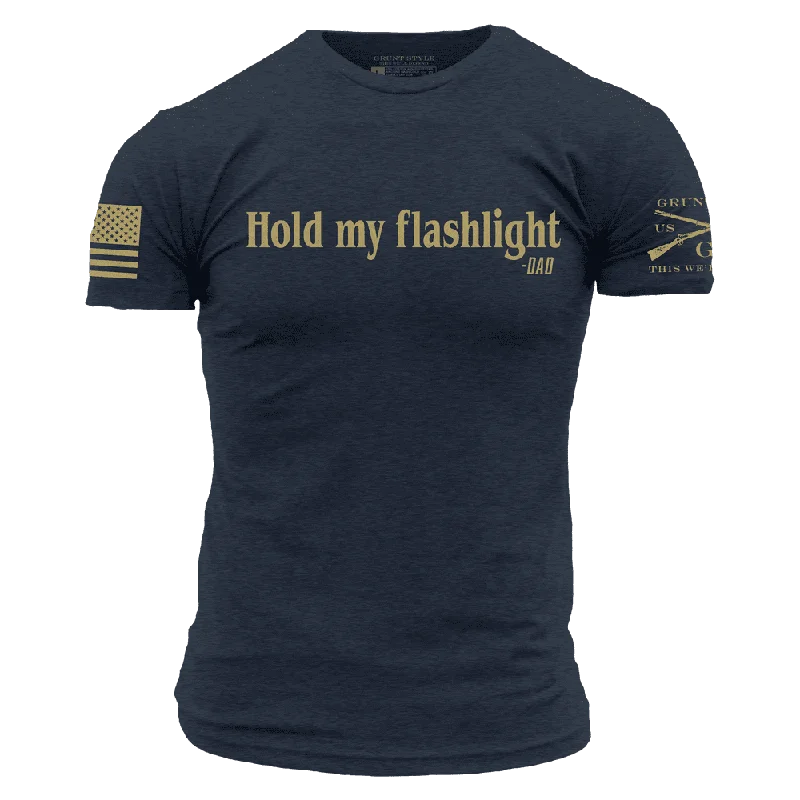 Men's Shirts with Barrel CuffsHold My Flashlight T-Shirt - Midnight Navy