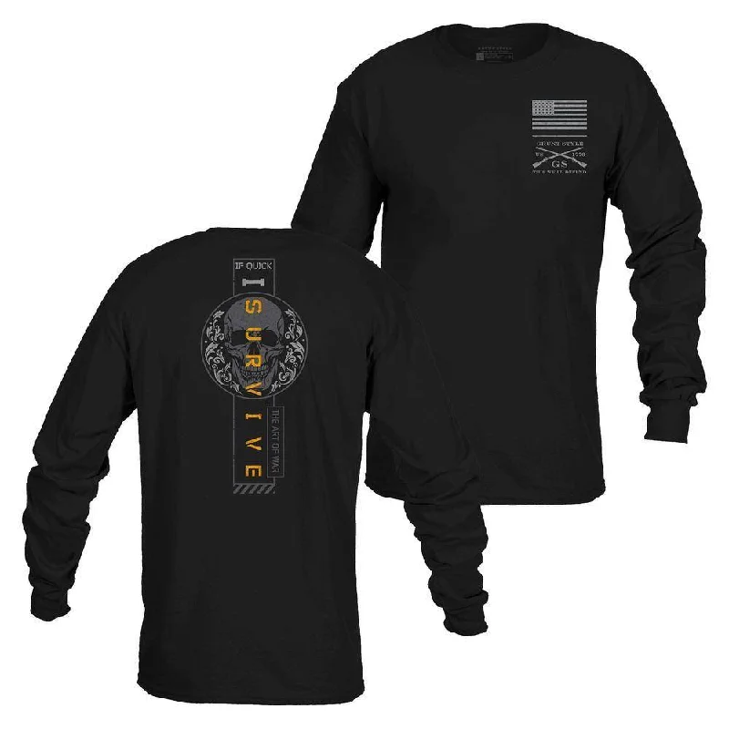 Men's Shirts for CampingI Survive Long Sleeve - Black