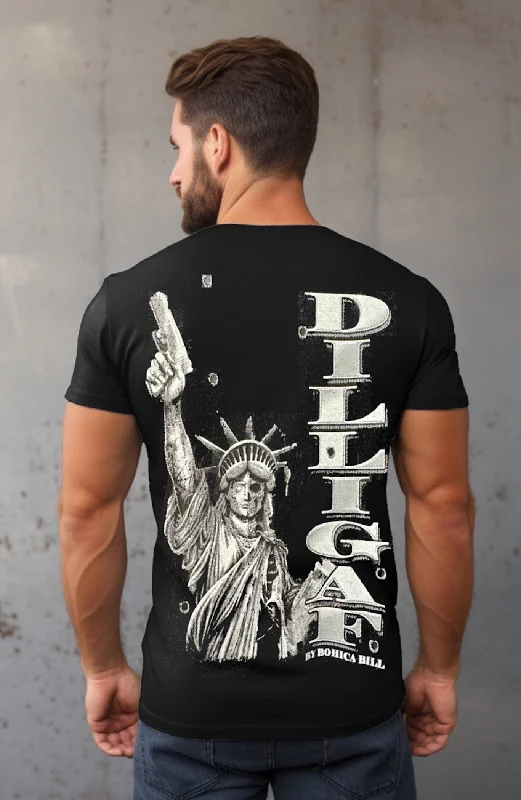 Men's Shirts with Contrast CollarsLady Liberty T-Shirt