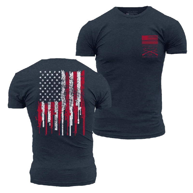 Classic Men's Button-Up Shirts2A Stars and Stripes T-Shirt - Midnight Navy