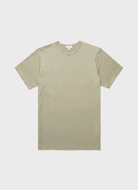 Men's Shirts with Cowl NecksMen's Classic T-shirt in Pale Khaki