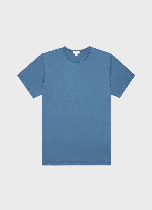 Men's Shirts with Short PlacketsMen's Classic T-shirt in Steel Blue