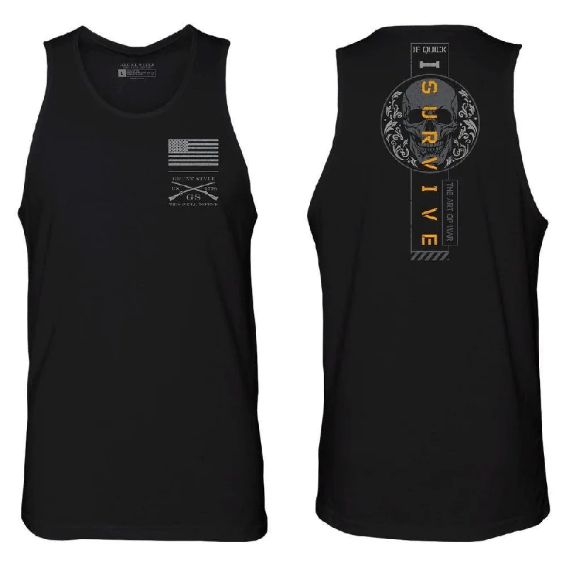 Men's Shirts with Tab CollarsMen's I Survive Tank - Black