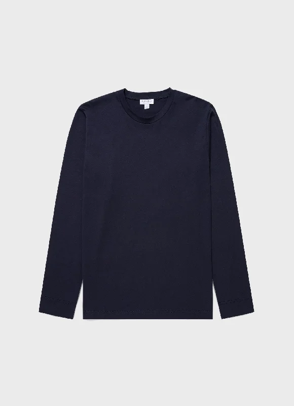 Men's Shirts with Elastic WaistbandsMen's Long Sleeve Riviera T-shirt in Navy