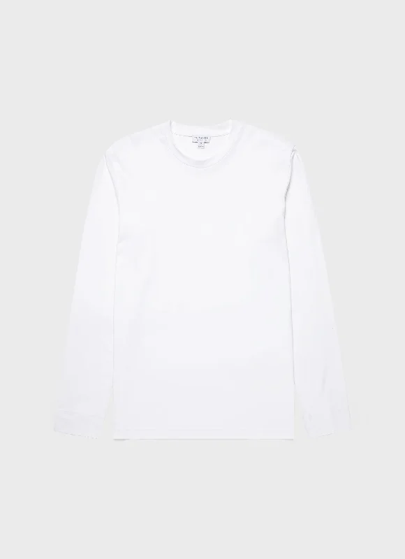 Men's Shirts with Hidden PocketsMen's Long Sleeve Riviera T-shirt in White