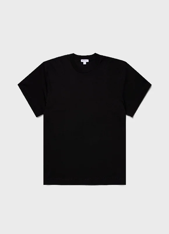 Men's Flowy Shirts for a Relaxed LookMen's Oversized Heavyweight T-shirt in Black