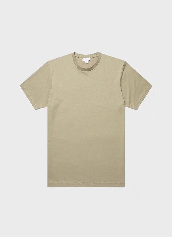 Men's Shirts with Chest PocketsMen's Riviera Midweight T-shirt in Pale Khaki