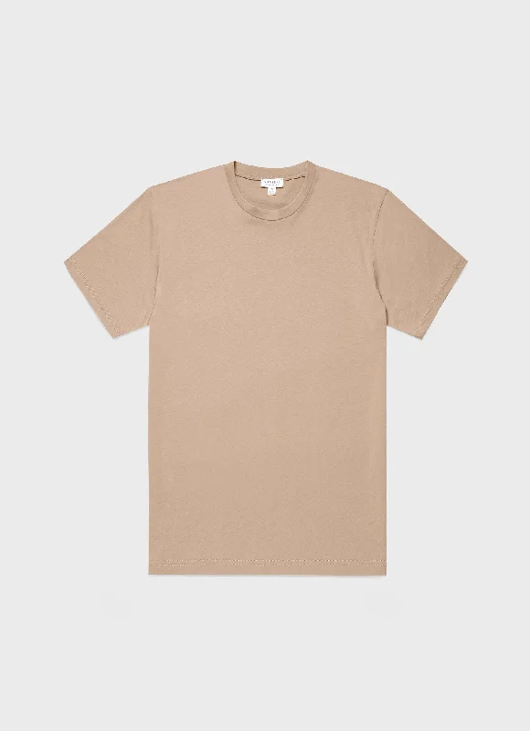 Elegant Men's Dress ShirtsMen's Riviera Midweight T-shirt in Sandstone