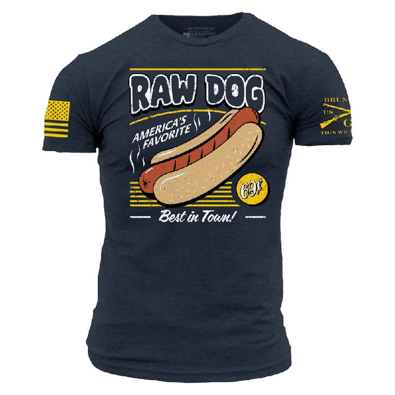 Men's Shirts with Contrast StitchingRaw Dog T-Shirt - Midnight Navy