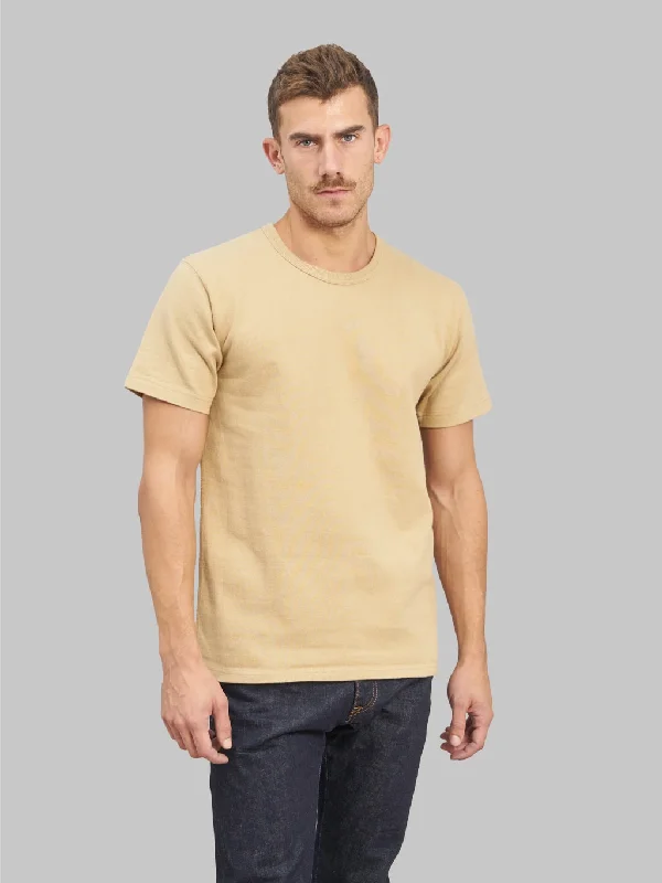 Men's Shirts with Surplice HemlinesWonder Looper Double Heavyweight Crewneck T-Shirt Sand