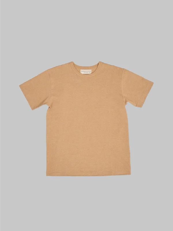 Men's Shirts with Snap ButtonsWonder Looper Foxfibre® Tsuriami Crewneck T-Shirt Coyote 70