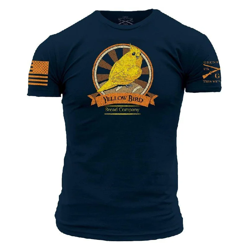 Men's Shirts with Button-Down PocketsYellow Bird Bread Company T-Shirt - Midnight Navy