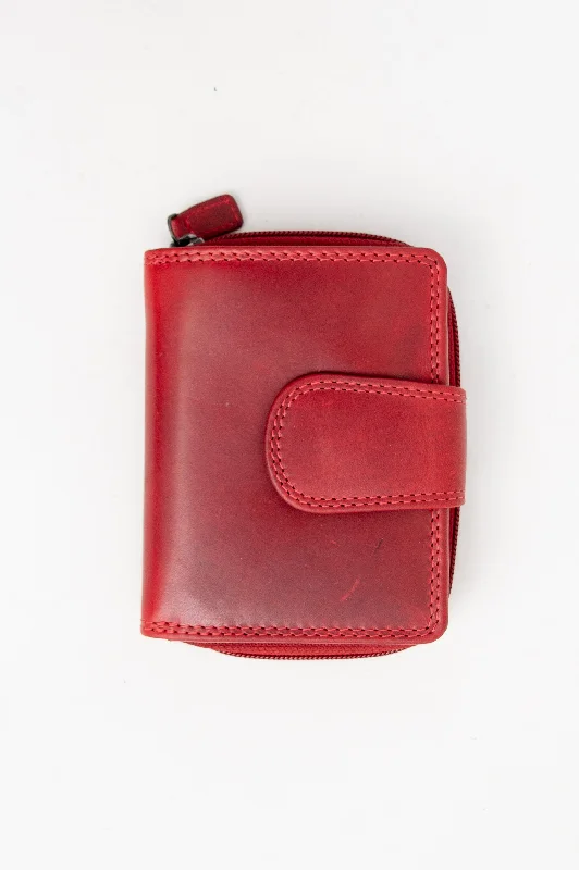 Men's Pants with Button-CuffsAdrian Klis 157 Ladies Wallet Red