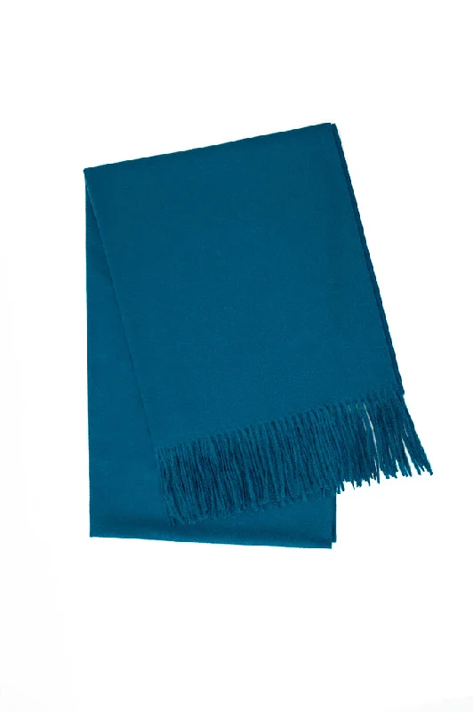 Men's Solid-Colored Pants for VersatilityWool Scarf, Teal