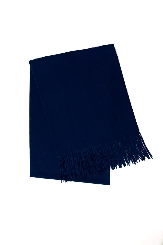 Men's Pants with Contrast StitchingWool Scarf, Navy