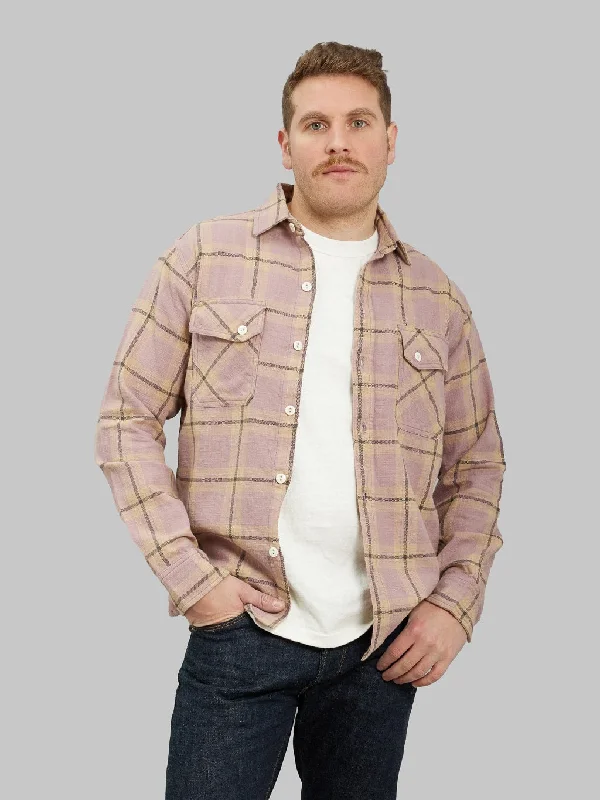 Men's Muscle Fit T-Shirts for a Body-Hugging Fit3sixteen Crosscut Flannel Mauve Slub Check