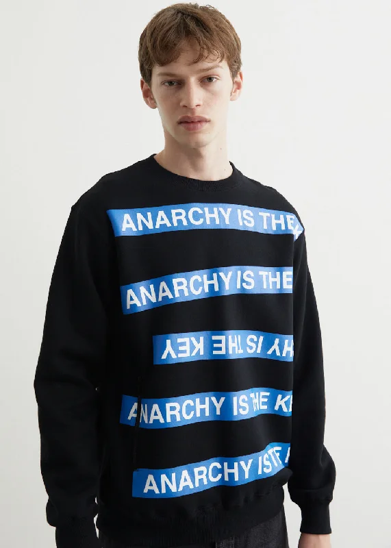 Men's Hoodies with Appliqué DetailsAnarchy Crewneck