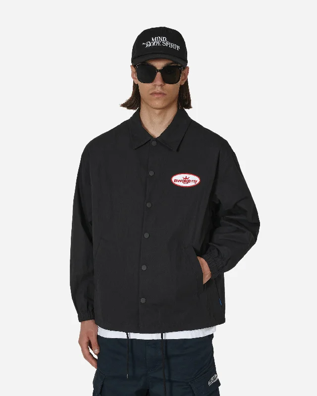 Essential Men's Puffer JacketsKing Logo Twill Coaches Jacket Charcoal