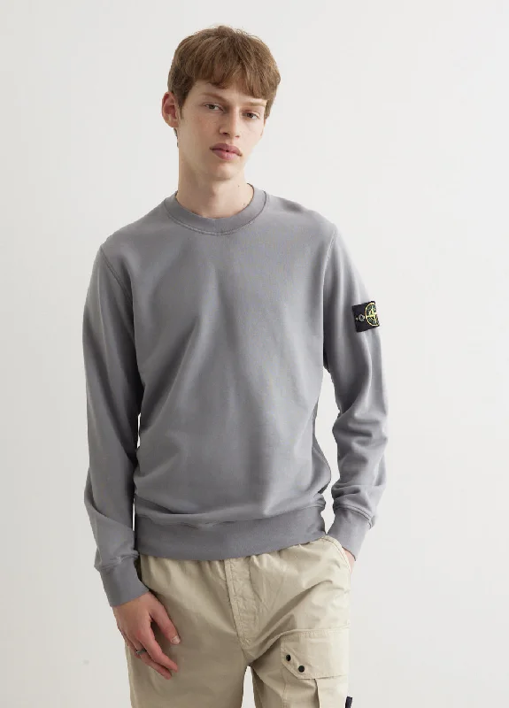 Men's Hoodies with Pass-Through PocketsBadge Crewneck Sweatshirt